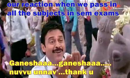 Our Reaction When We Pass ... Tollywood Hero Victory Venkatesh funny Image